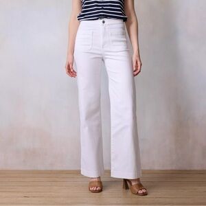 Lauren Conrad Super High Rise Wide Leg Denim Trousers